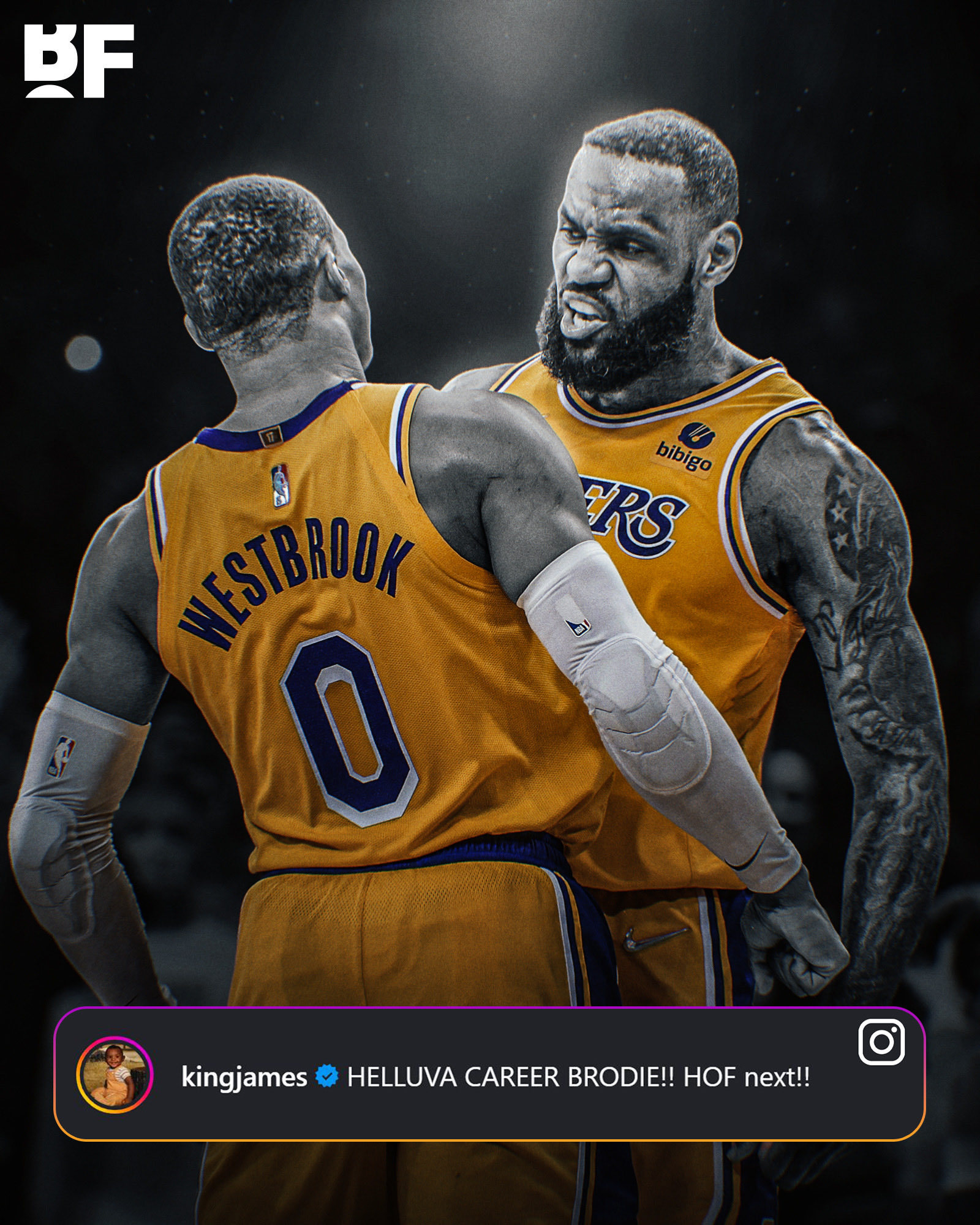 NBA 勒布朗詹姆斯在威少的退役动态下表达了爱意与支持。詹姆斯回应威少退役