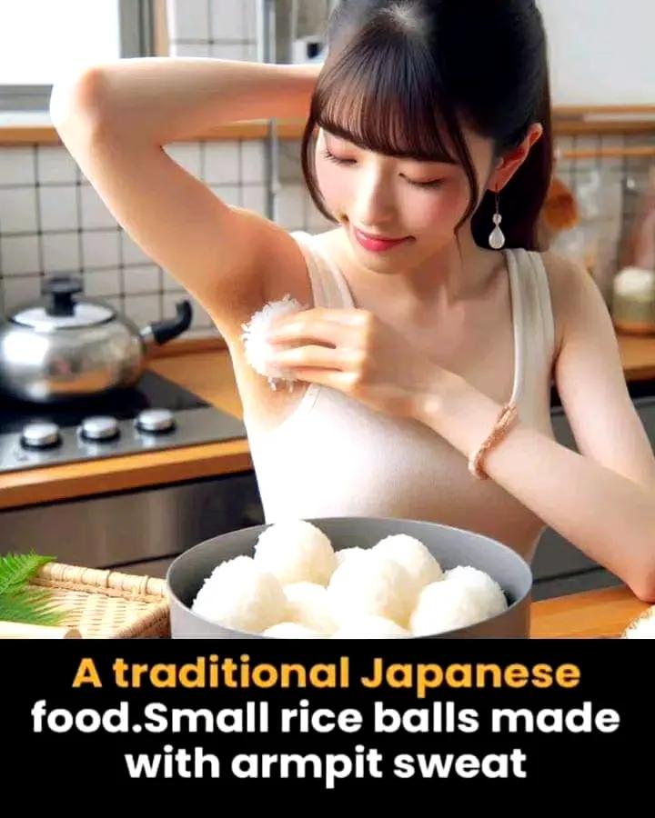 日本最近流行少女腋窝汗蒸饭团[what]
一个沾上少女汗液的饭团，价格可以翻好几