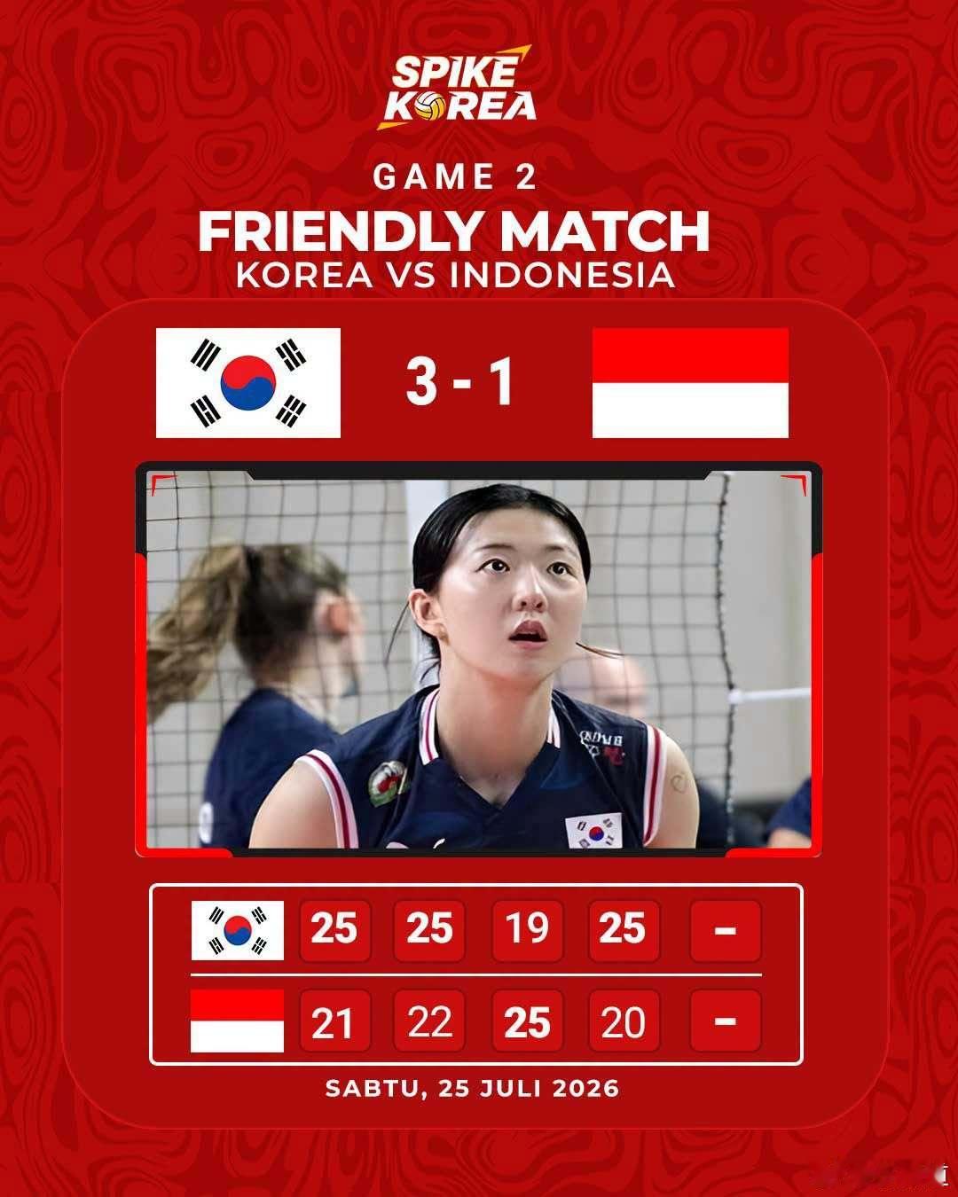 国际排坛动态韩国女排第二场热身赛，韩国女排3-1（25-21/25-22/19-