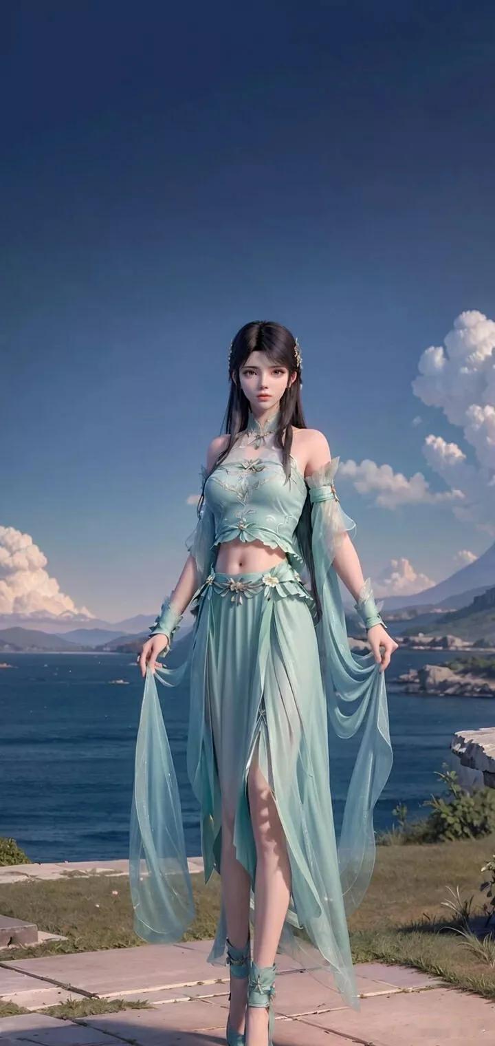白鹿在大湾区新年音乐会上的蓝色纱裙造型简直美炸了！那梦幻的蓝色，轻盈的纱质，让她