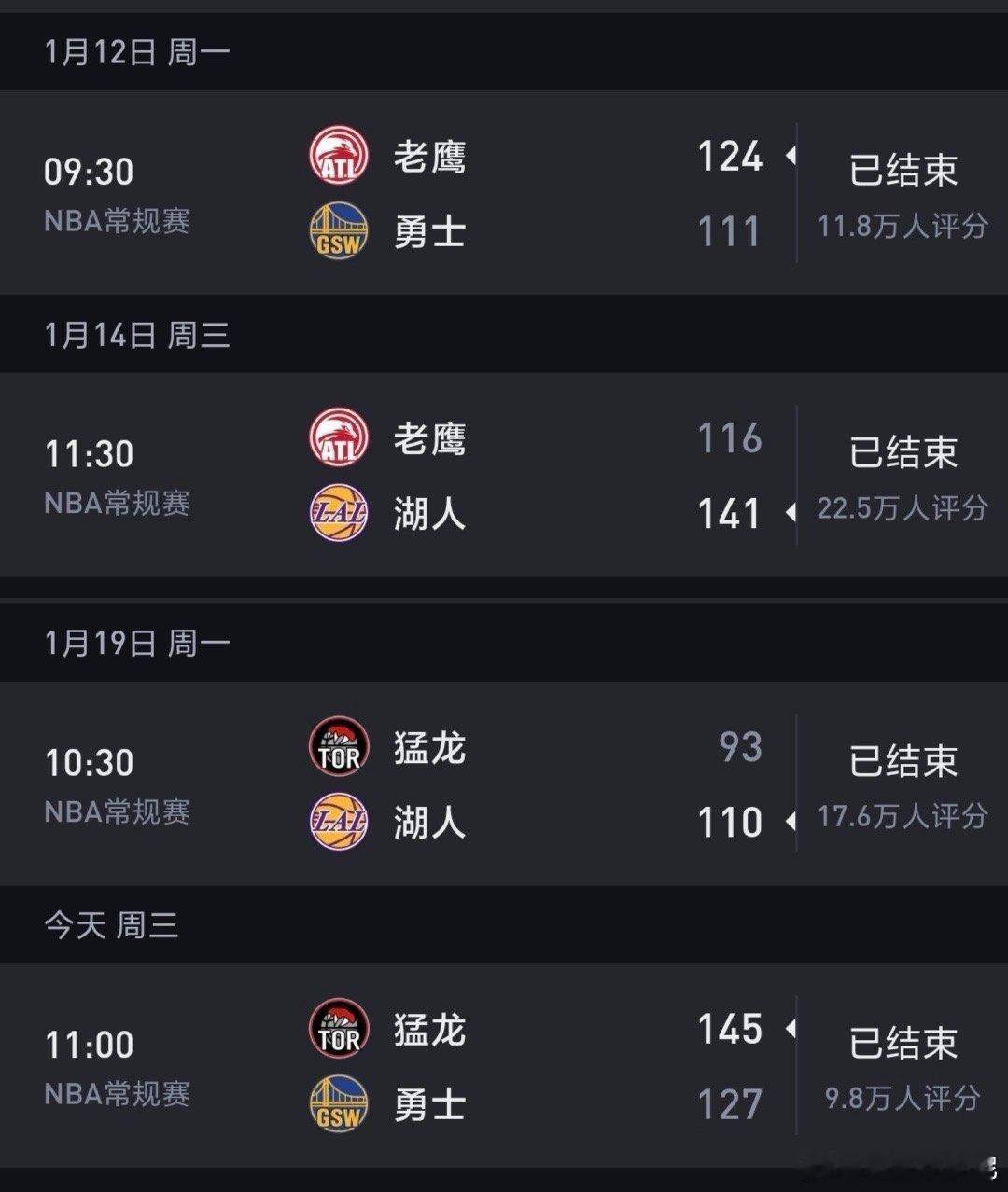 能不能天天有勇士比赛啊？