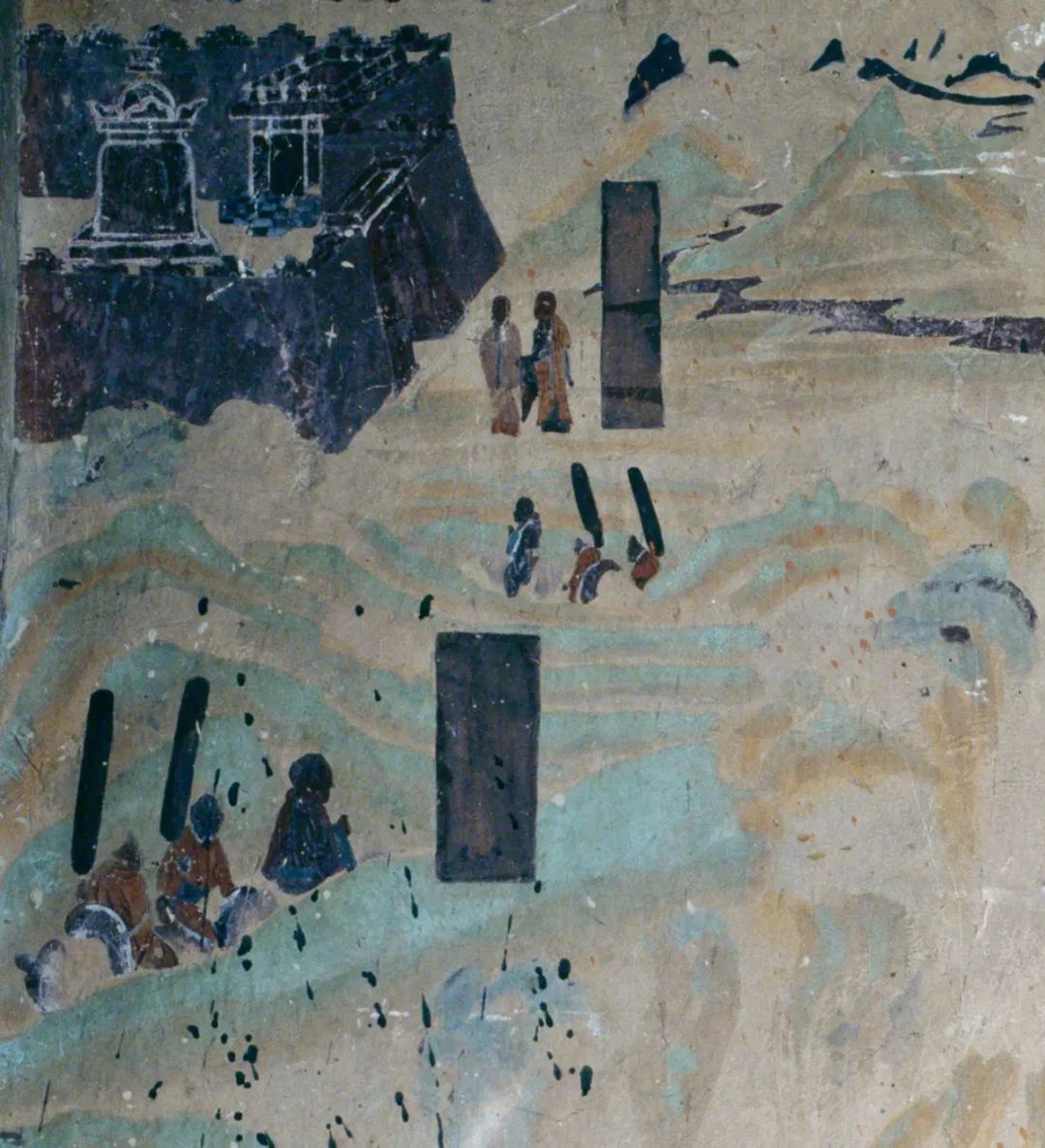 敦煌莫高窟唐初323窟是仅存的“佛教历史”题材洞窟, 壁画绘制了“张骞出使西域图