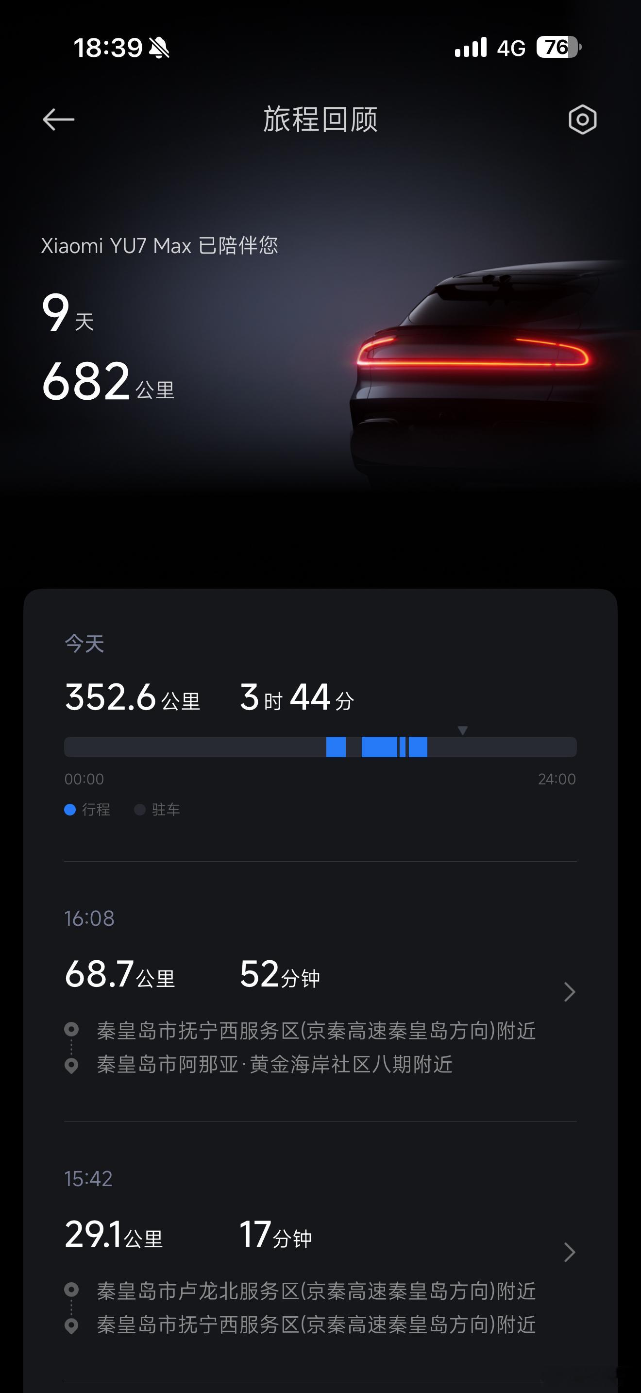 3小时44分钟，北京出发走京秦高速开到阿那亚来看看理想i8。路上基本没什么车，应