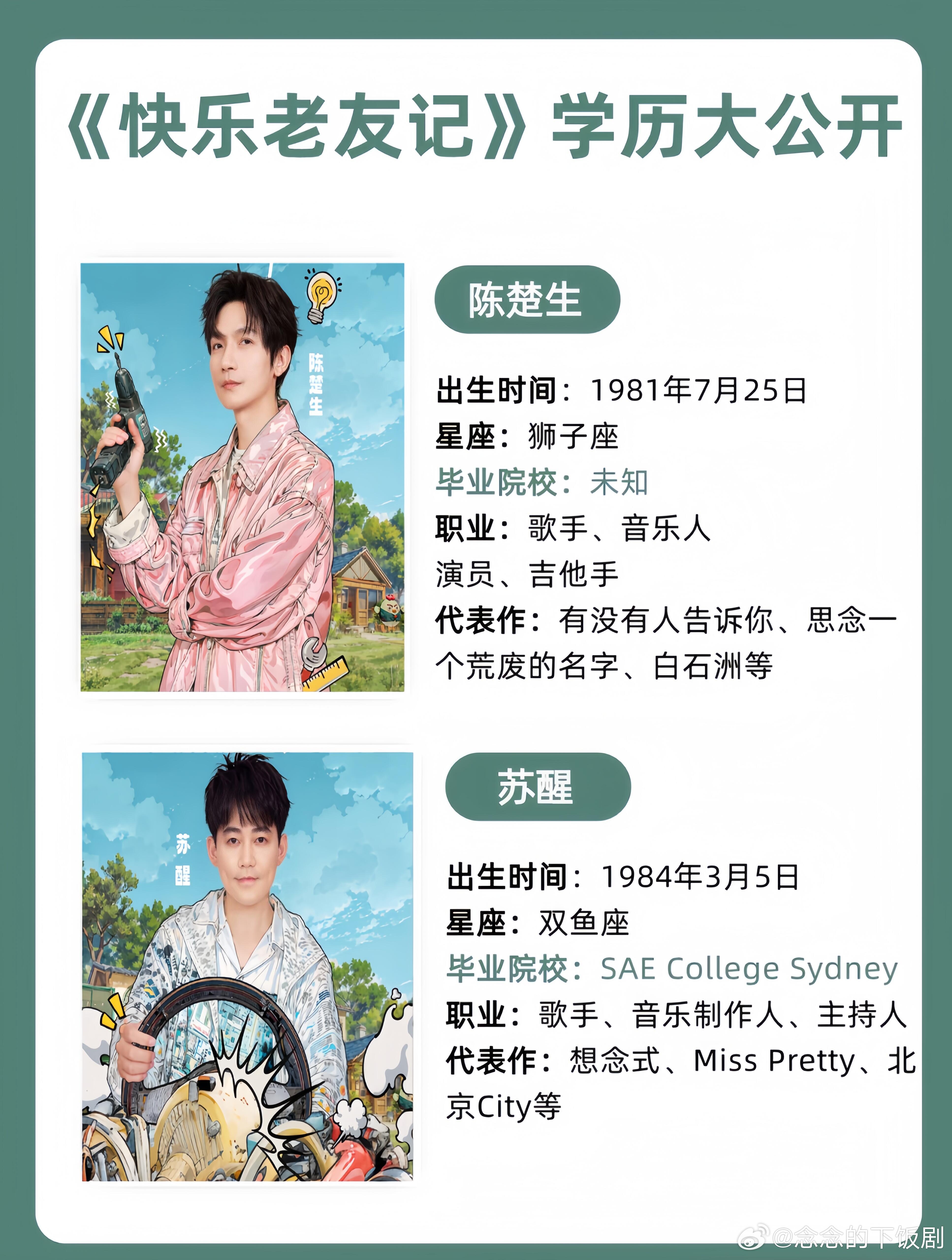 《快乐老友记》学历大公开你最pick哪位谁懂啊！0713老baby们的学历藏不住