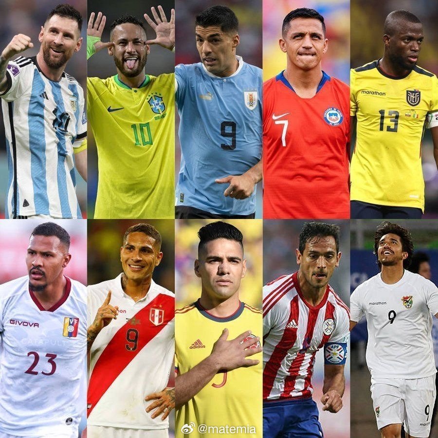 各南美国家队历史最佳射手：🇦🇷阿根廷莱昂内尔·梅西：115🇧🇷巴西内马尔