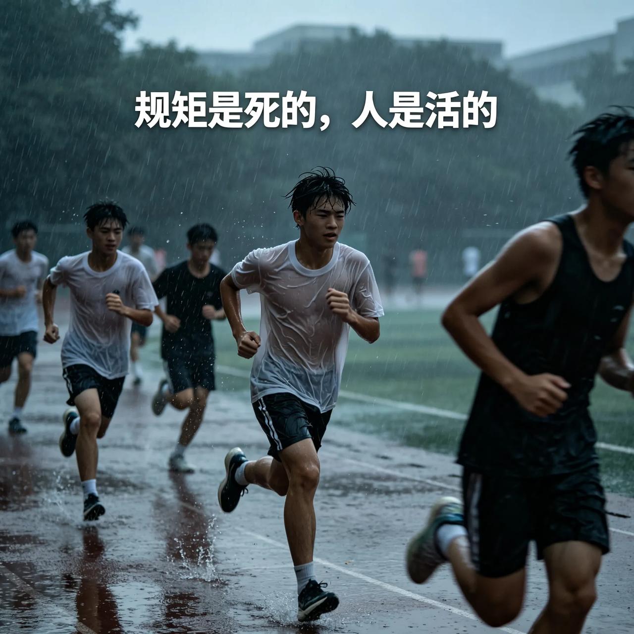  规矩是死的，人是活的！暴雨体测真的合理吗？

教育局回应学生暴雨天体测800米