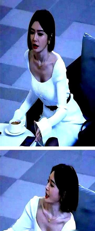 杨幂半蹲搂着小酒窝笑出梨涡，镜头一转——魏大勋像被钉在椅子上，脖颈绷直，眼珠死死