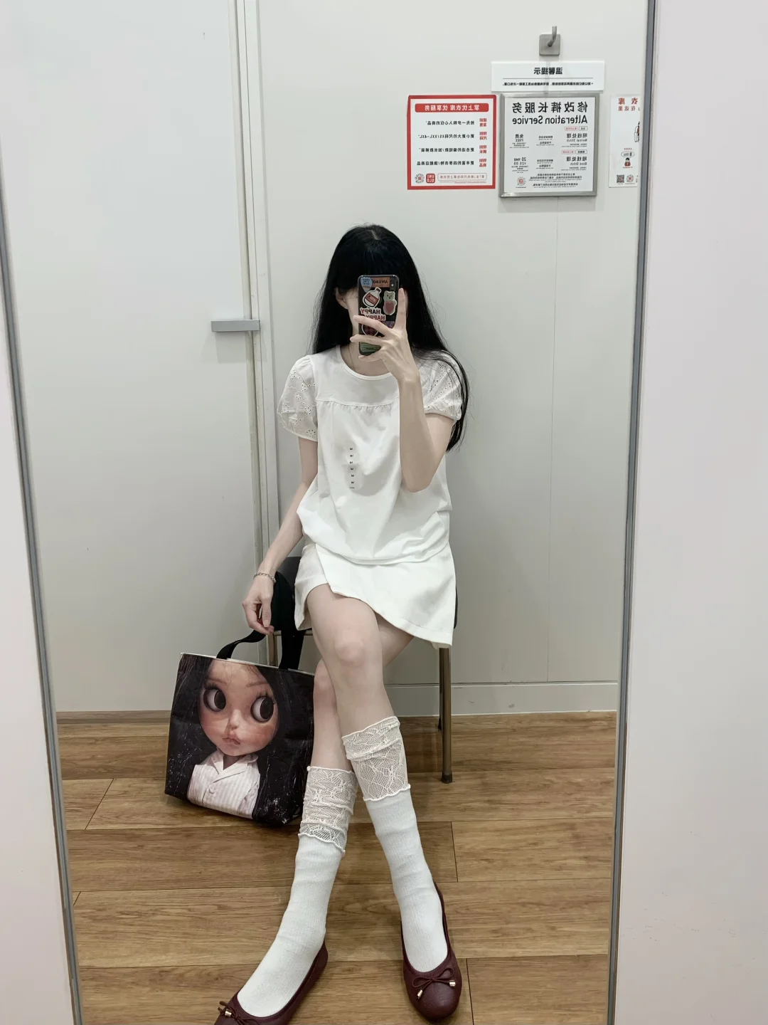 优衣库你就bm吧~🫧泡泡衫+小白裙好韩好温柔