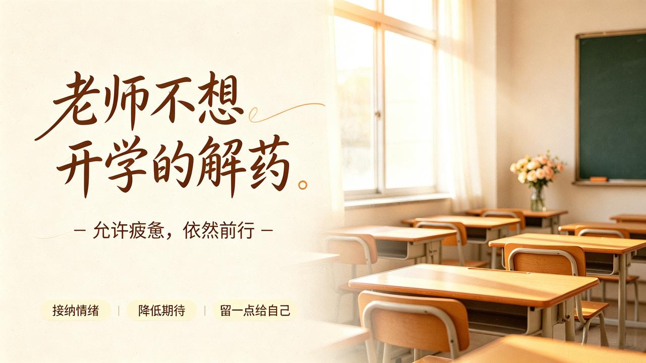 老师不想开学有没有解药？
 
谁说只有学生不想开学？
其实老师的开学焦虑，一点也