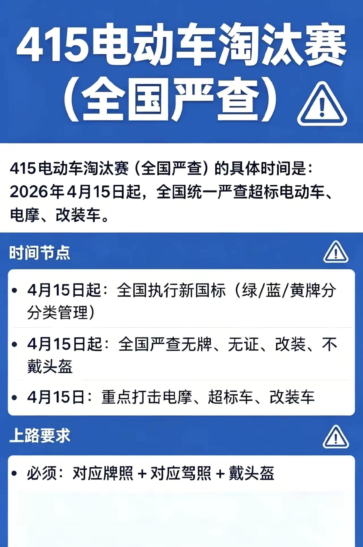 2026年4月15日，电动车再次迎来检查？带你看看细节。
刚才刷到了一条资讯，说