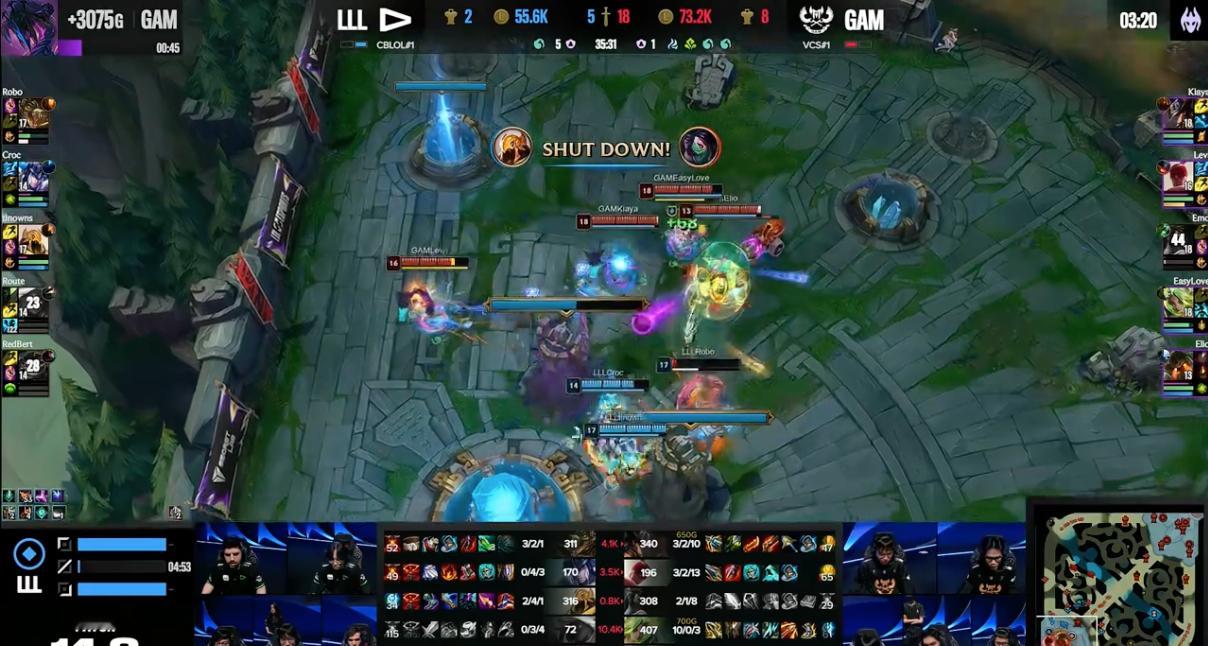 GAM 2-1 LLL老将不死神僧犹在，Levi带动全场GAM让一追二！！恭喜?