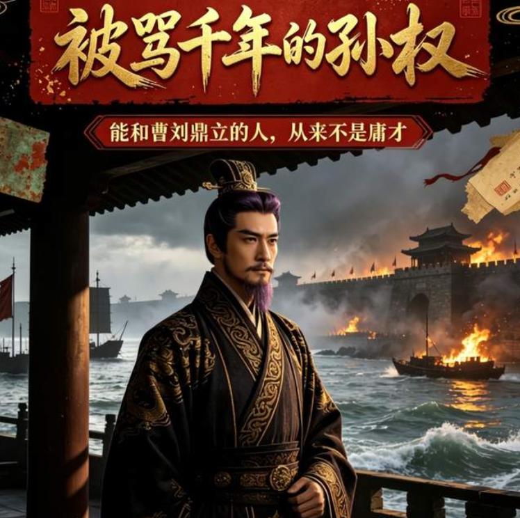 很多人对孙权的第一印象，就是 “守城的二代”。
父兄打下江东，他靠着长江天险偏安
