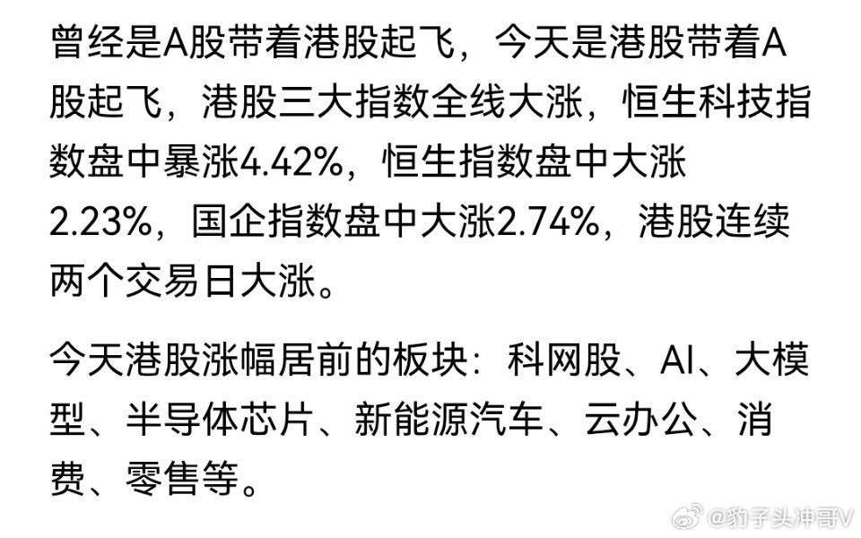 港股大涨，恒生科技指数暴涨，A股全线反弹，个股超1500只上涨！ 