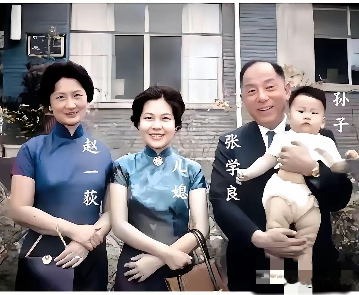 1962年在台湾，年过六旬的张学良，头发都秃顶了，长期被软禁的他生活压抑，当儿媳