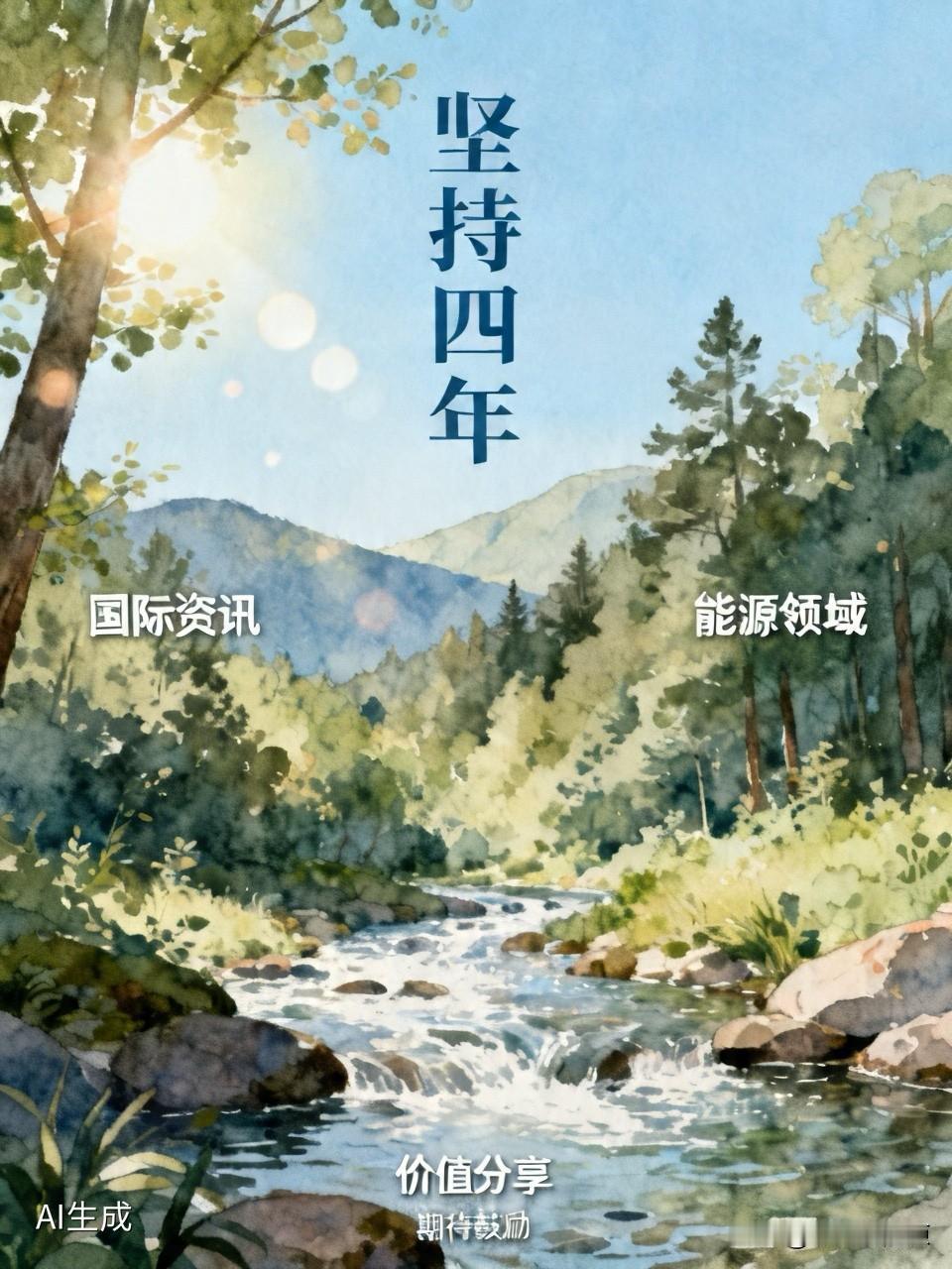 在今日头条创作坚守四年了，从未断更，我一直专注分享能源领域与国际资讯内容，有时写