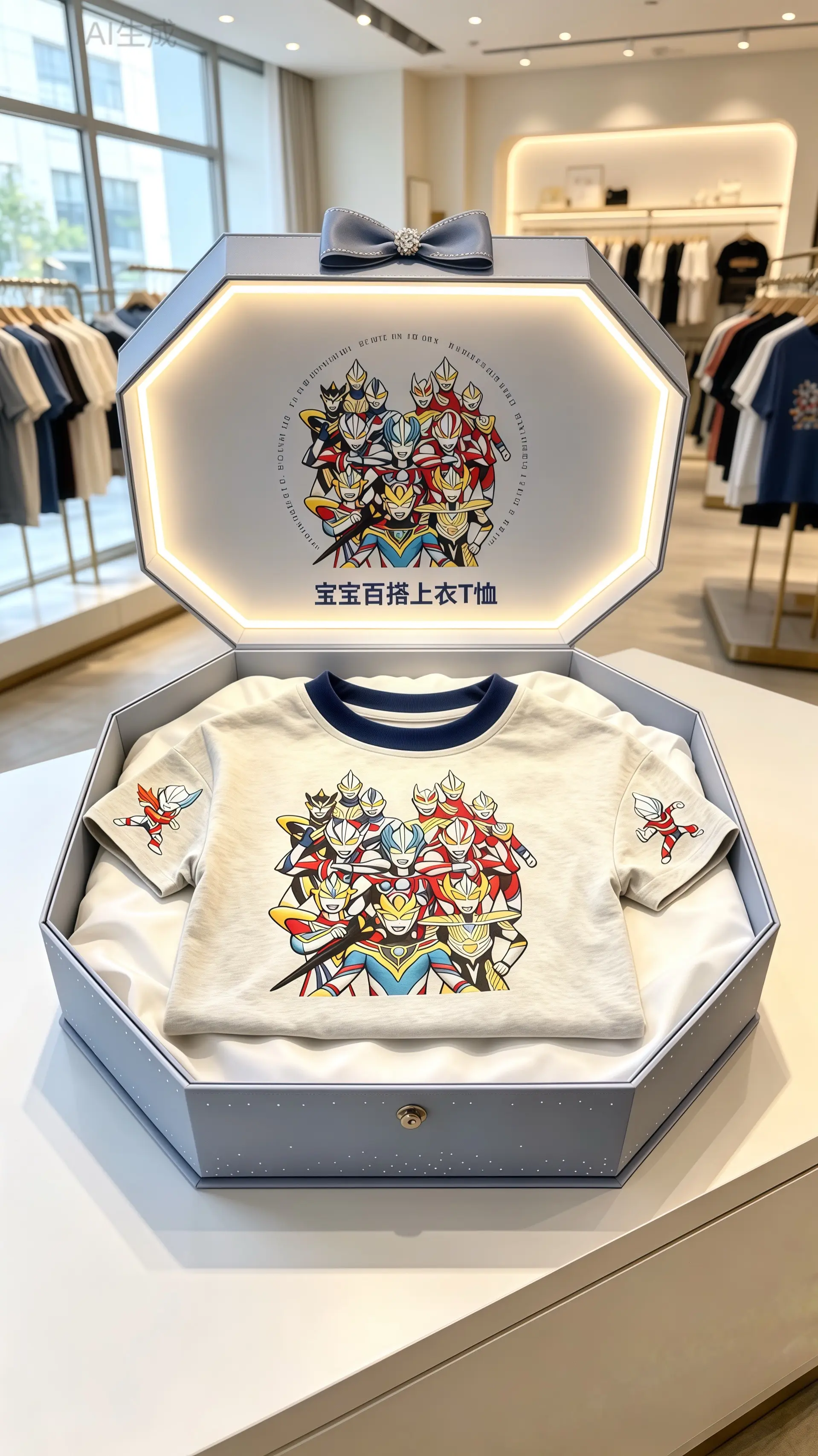 潮娃穿搭男童穿搭 短袖恤 高品质童装奥特曼