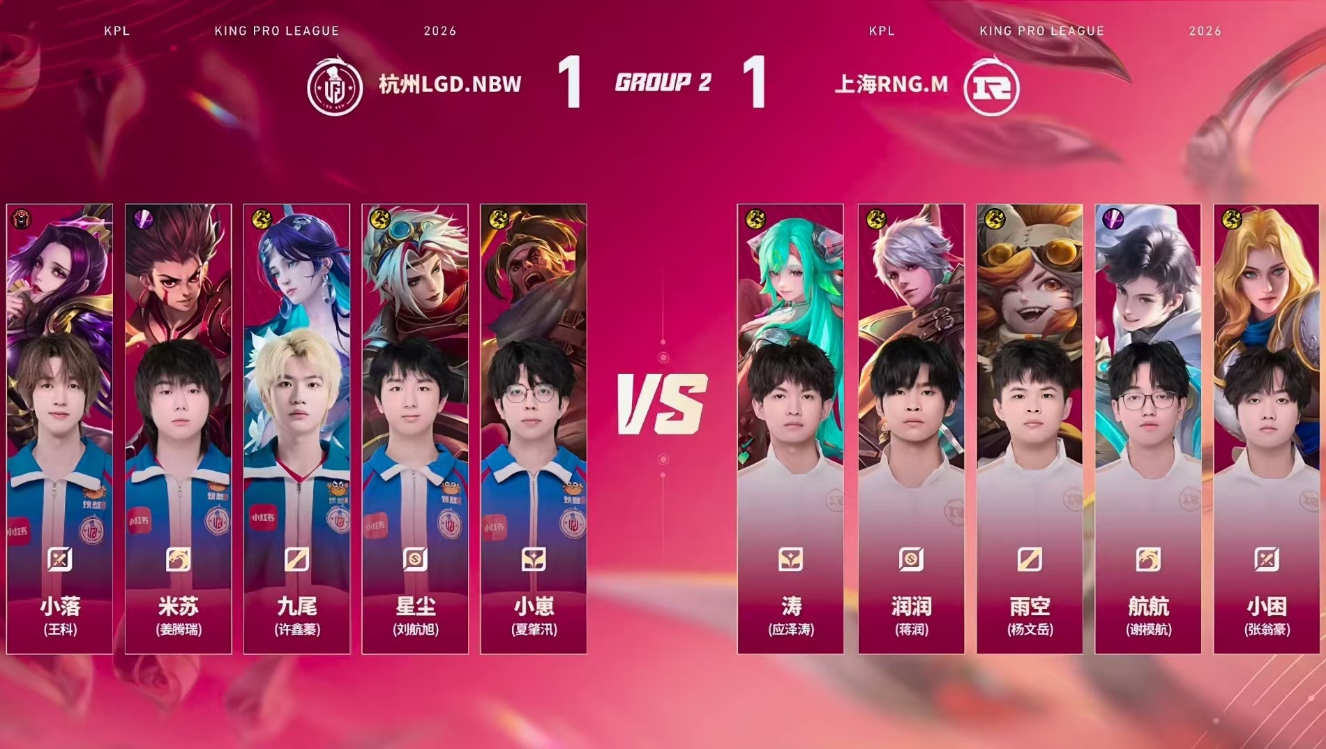 LGDNBW对战RNGM【2026KPL夏季赛 常规赛第一轮】上海RNG.M v