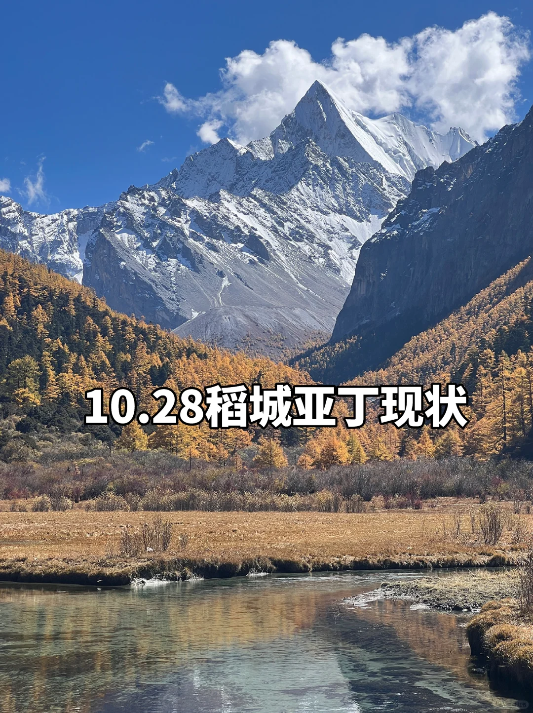 10.28稻城亚丁实况😭近期来的家人们小心