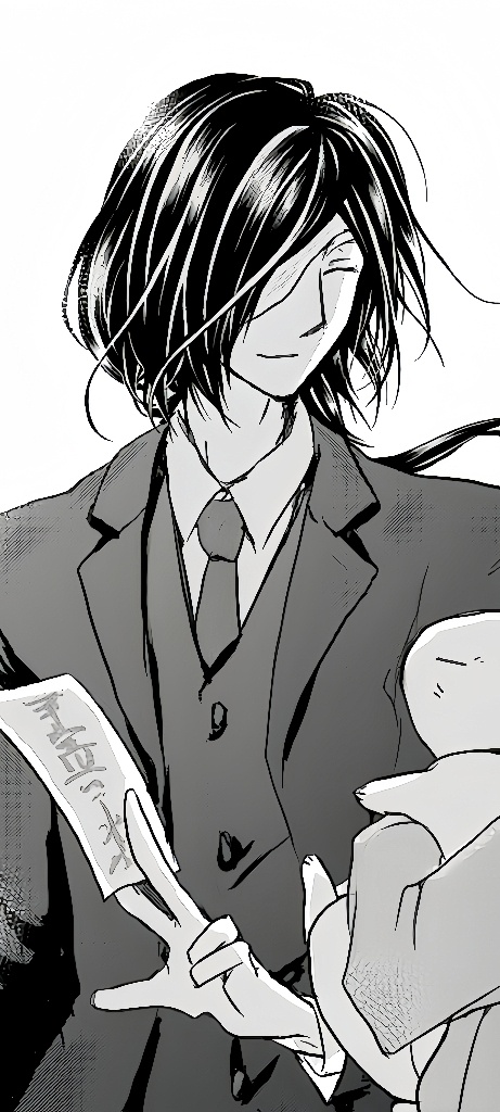 截修了一下原画里の 的场静司 做壁纸！这张帅脸一身西装简直帅出高度了[憧憬]好喜