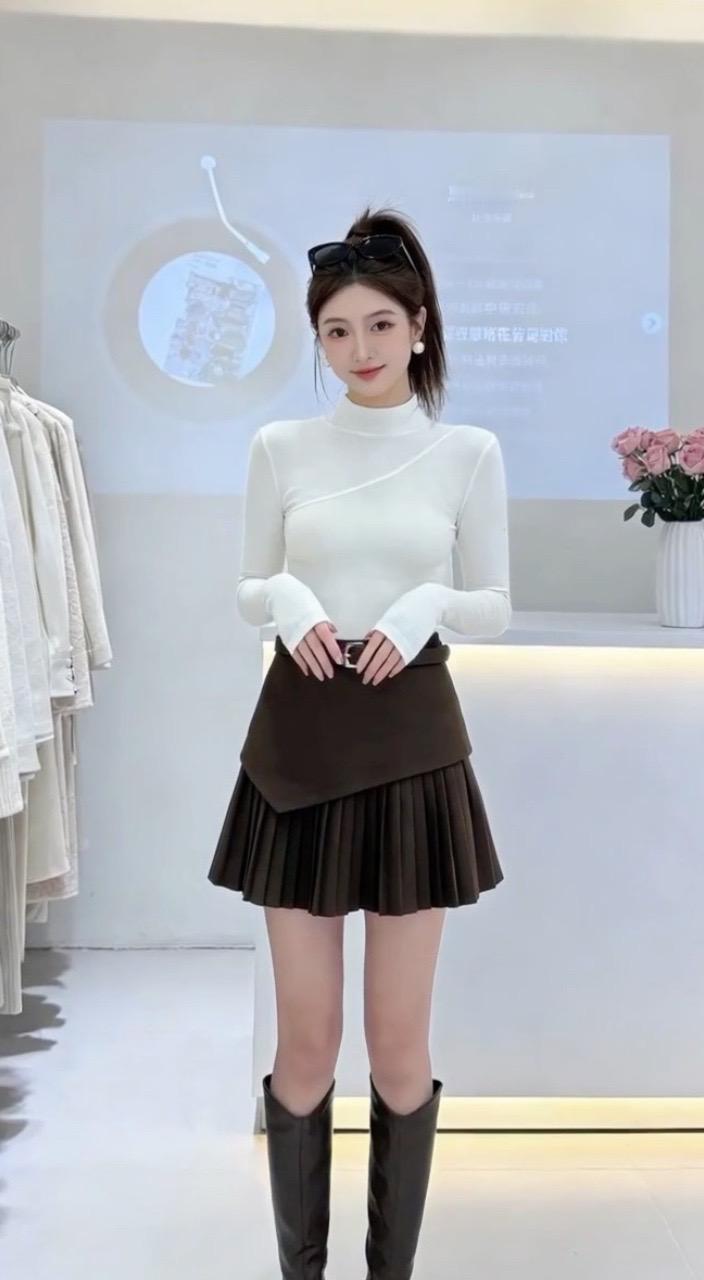 高腰显瘦毛呢半身裙洋气减龄 谁穿谁好看 面料柔软舒适