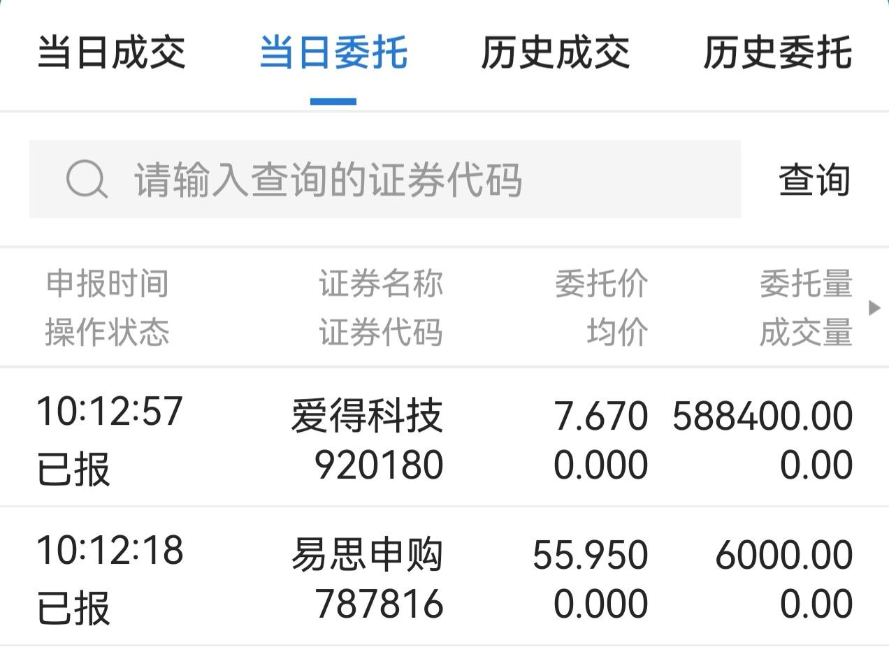 朋友们，今天北交所新股爱得科技都申购了吗？

本来我想用400万申购拿个100股