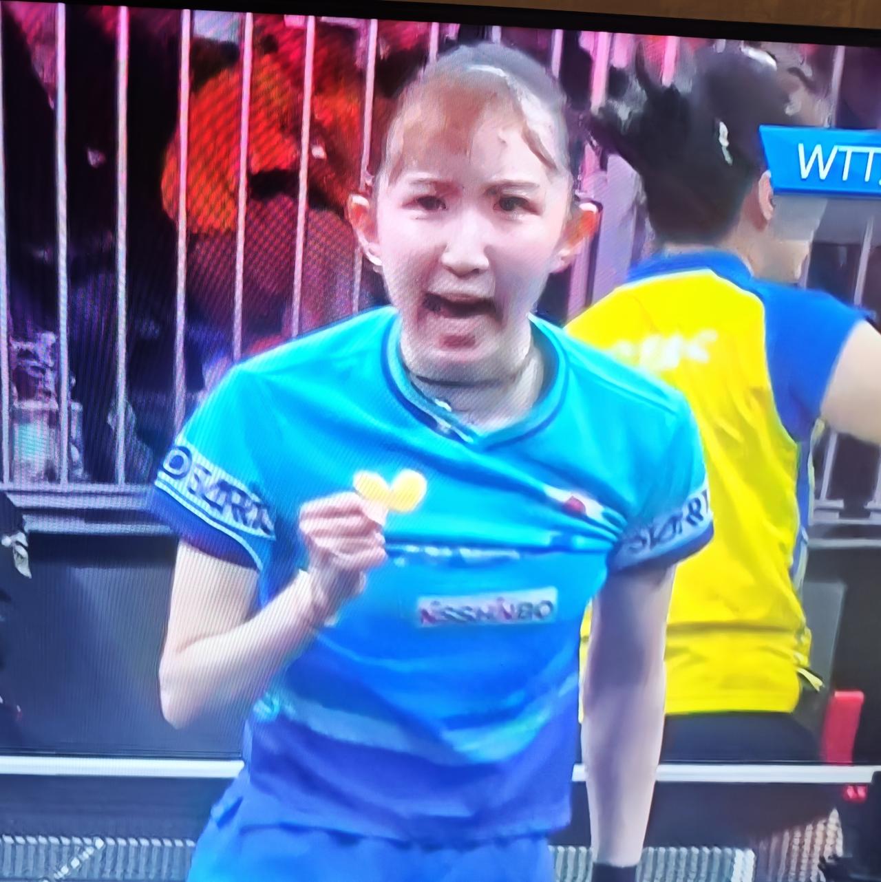发现日本选手都会打削球
     今天看了一场早田希娜和韩莹的比赛，结果是早田希