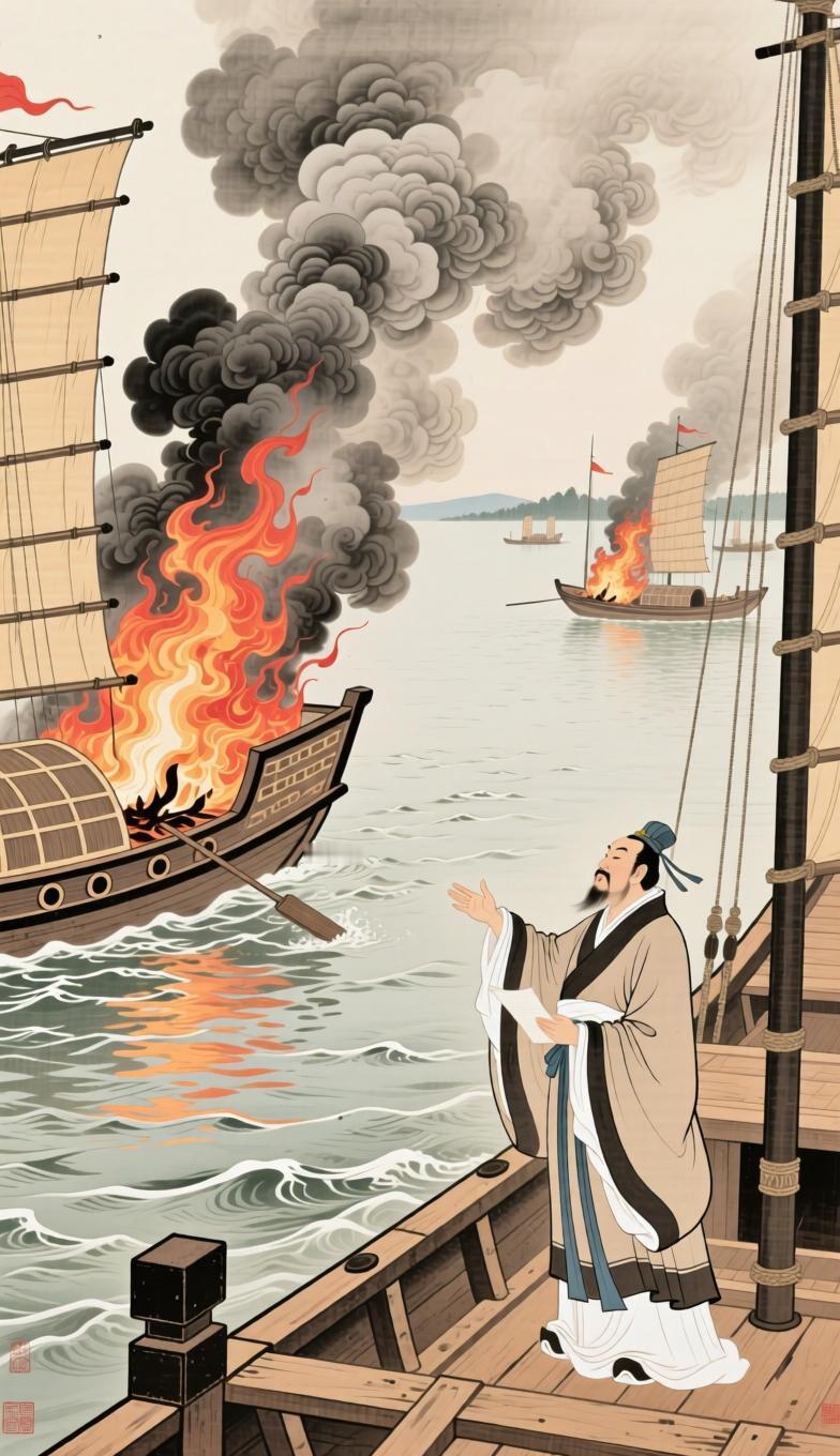 标题：鄱阳湖生死大战，刘伯温舍身救主，火攻破陈友谅
 
1363年鄱阳湖鏖战，陈
