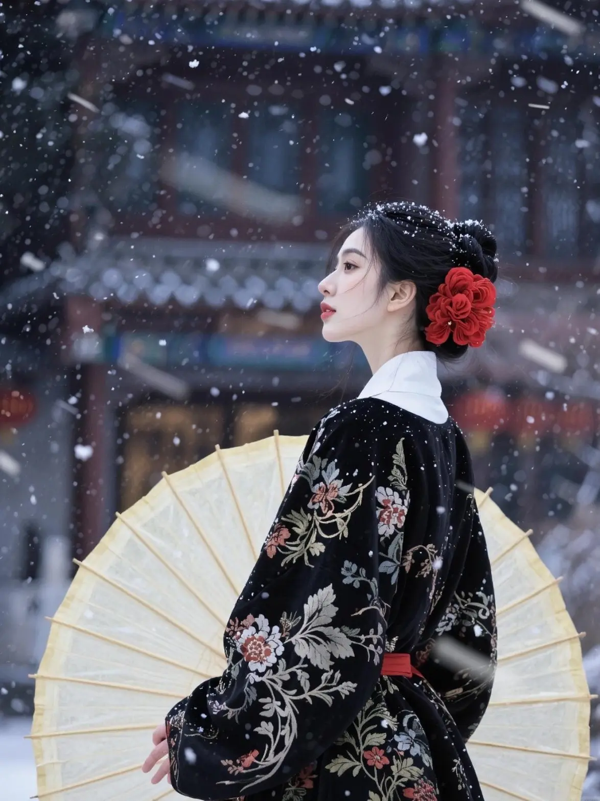 AI雪中伞影 ai创作 玩法合伙人计划 情绪音乐玩法新风向