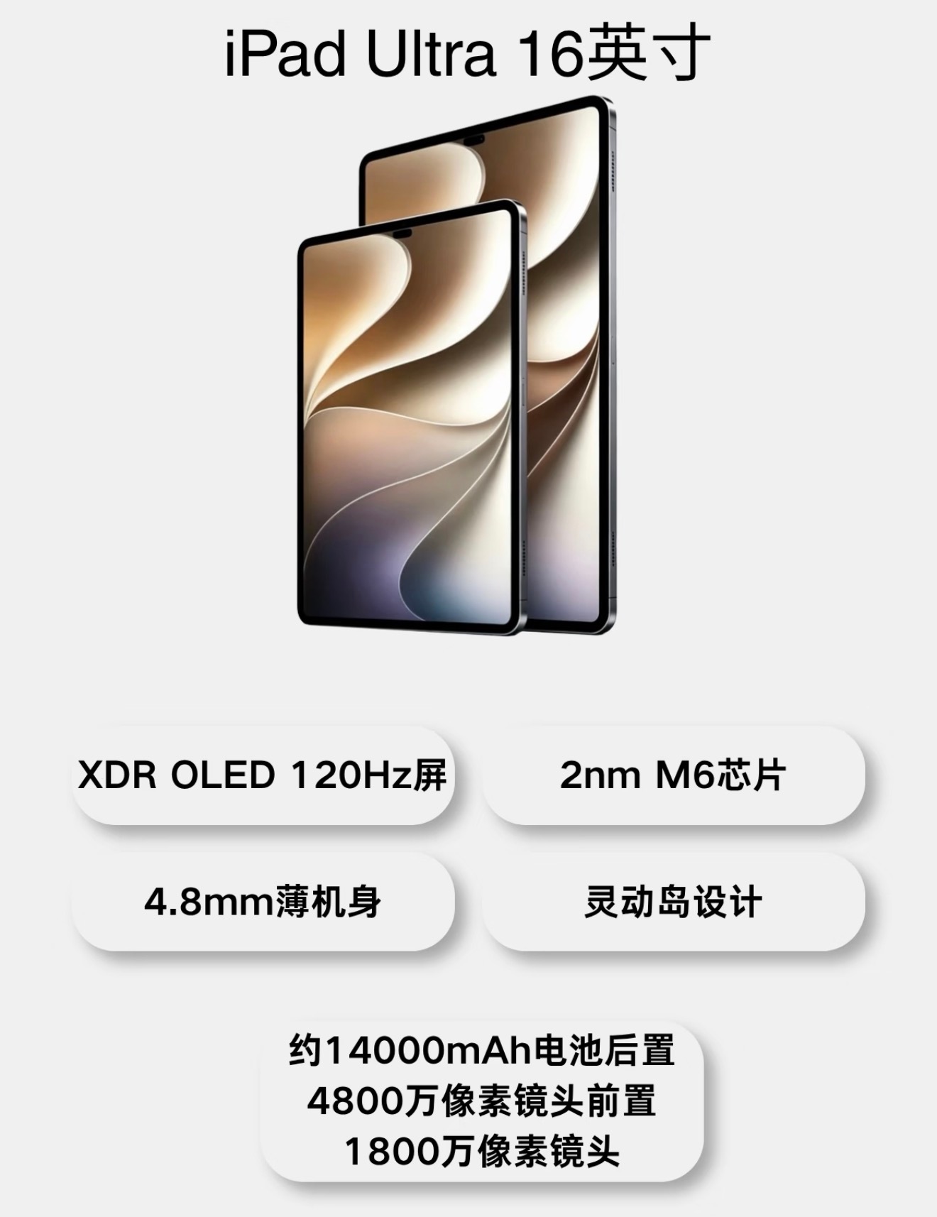 16英寸超大尺寸iPad Ultra惊喜曝光！这款机型也被称作iPad Pro 