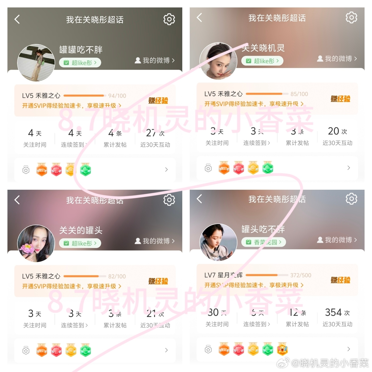关晓彤 日期 ：8.7id：晓机灵的小香菜超like数量：15 