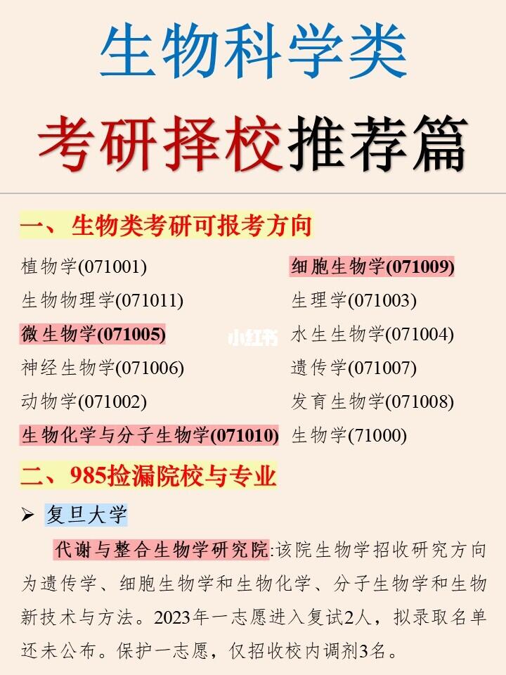 26生物学考研🔥易上岸院校汇总....