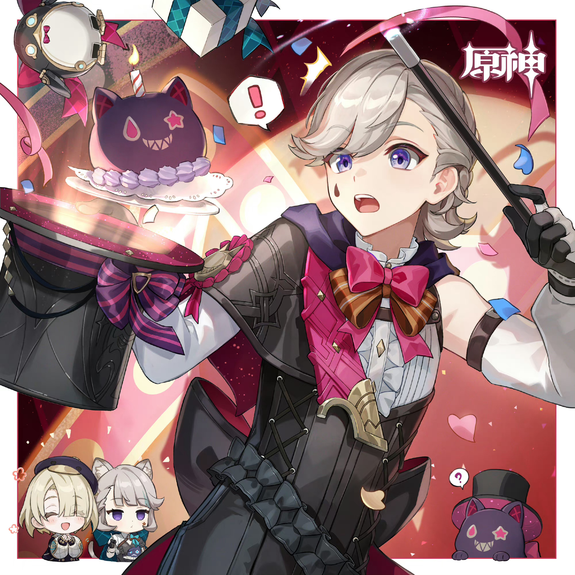 #原神[超话]# 林尼和琳妮特的生日贺图，可爱死了[送花花]#原神4.4版本##