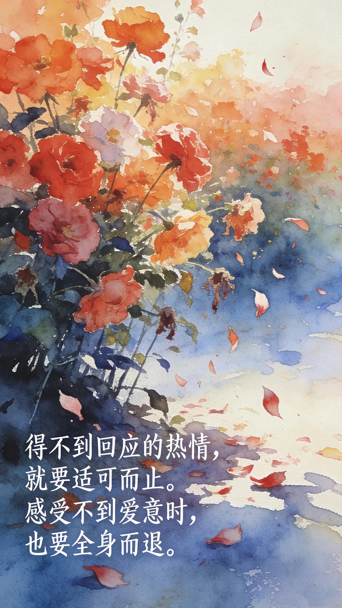 得不到回应的热情，理应适可而止；感受不到爱意时，也需全身而退。
你是否有过在餐厅