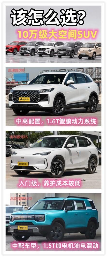 10万元左右想要购买一辆大空间的SUV，配置还要丰富，我认为有三款新车可以选择。