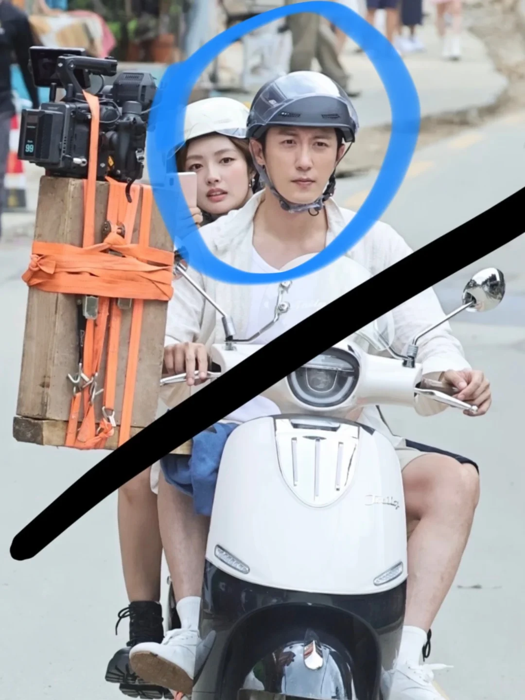 原来电瓶车的戏是这样拍的