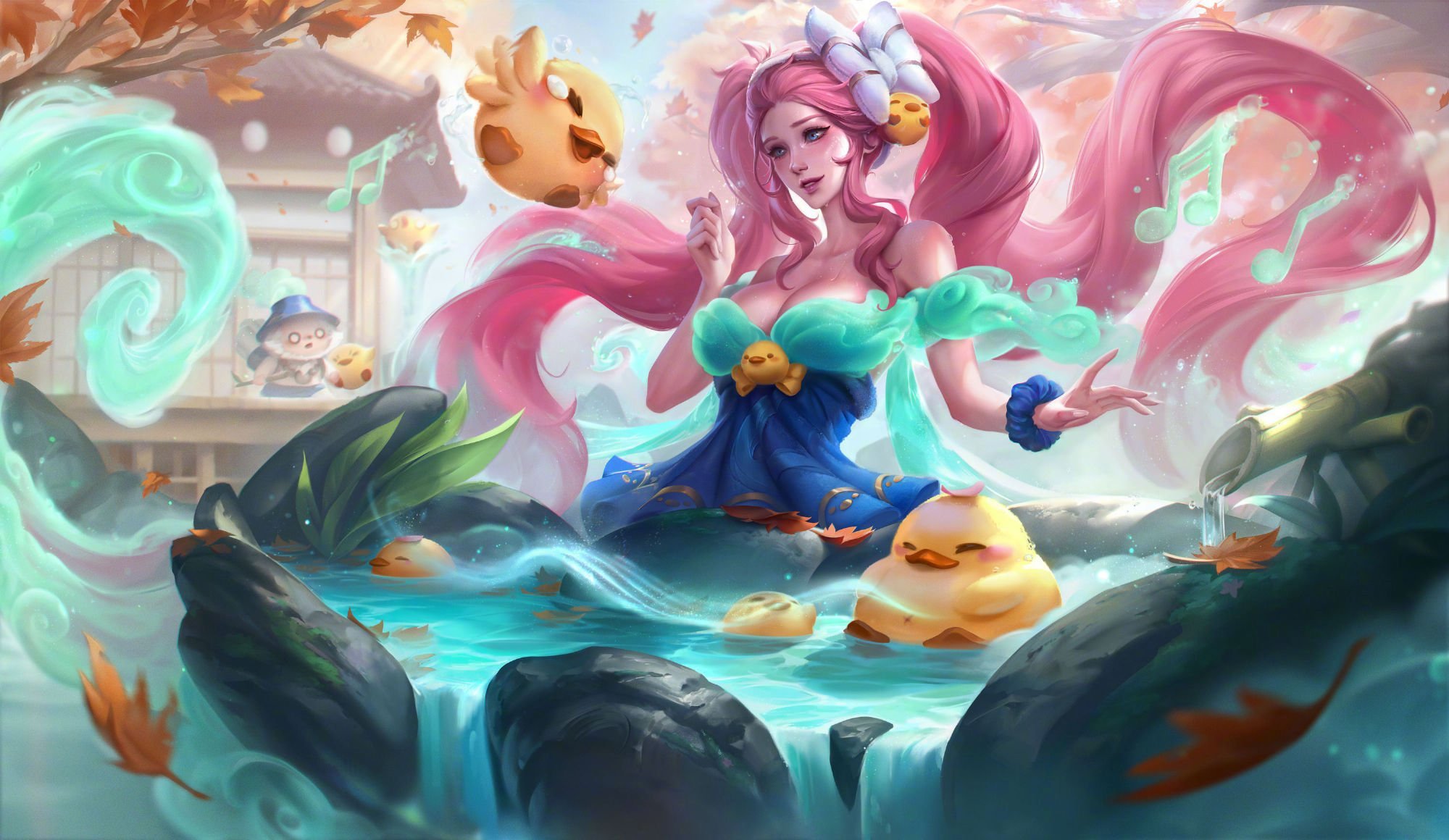 玩家修改：莲华温泉 娑娜（P2原画cr:sosamuk666）英雄联盟莲华温泉皮