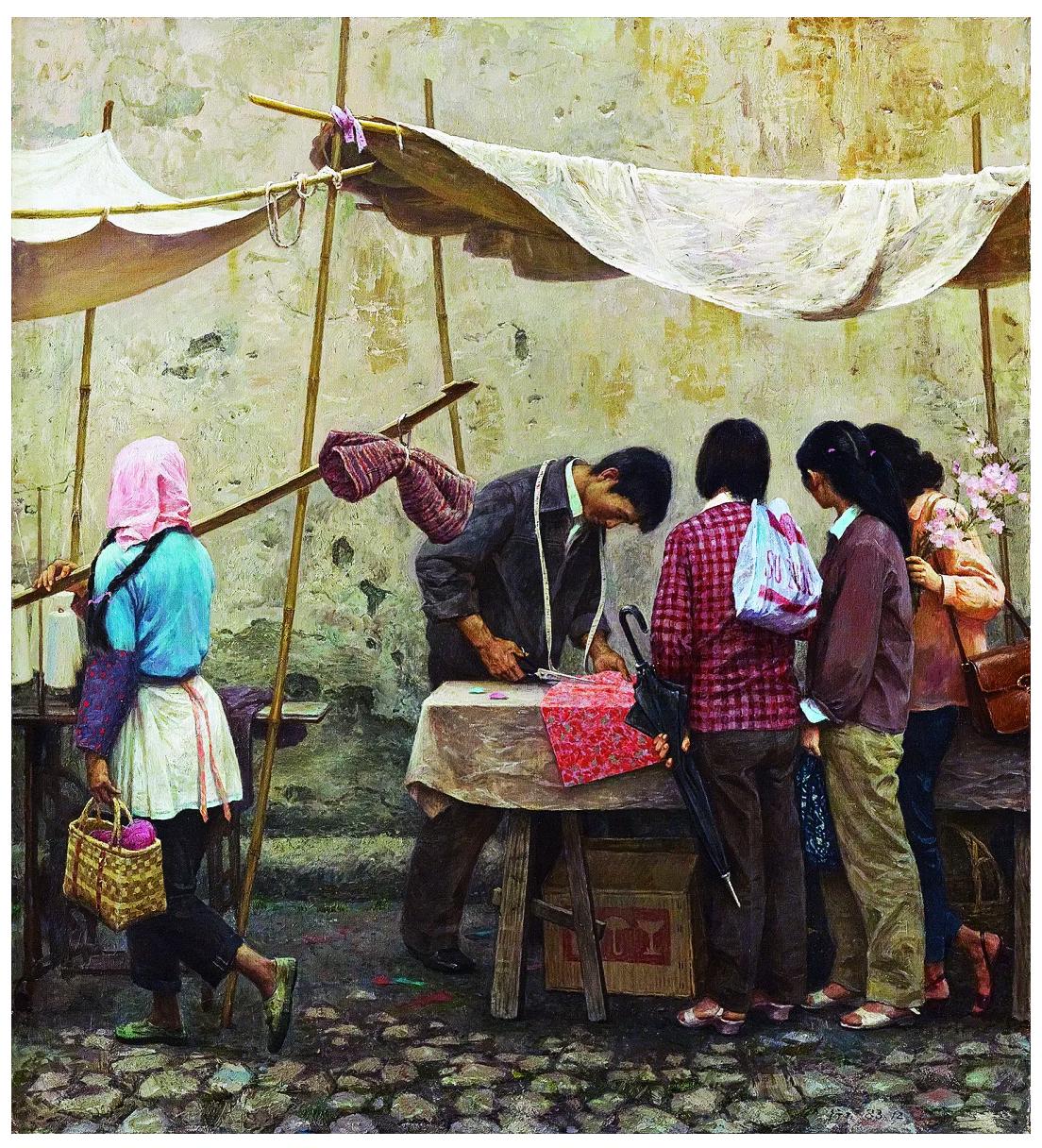 沈行工《小镇春深》：1983 年的江南市井，一代人记忆里的春天

沈行工1983