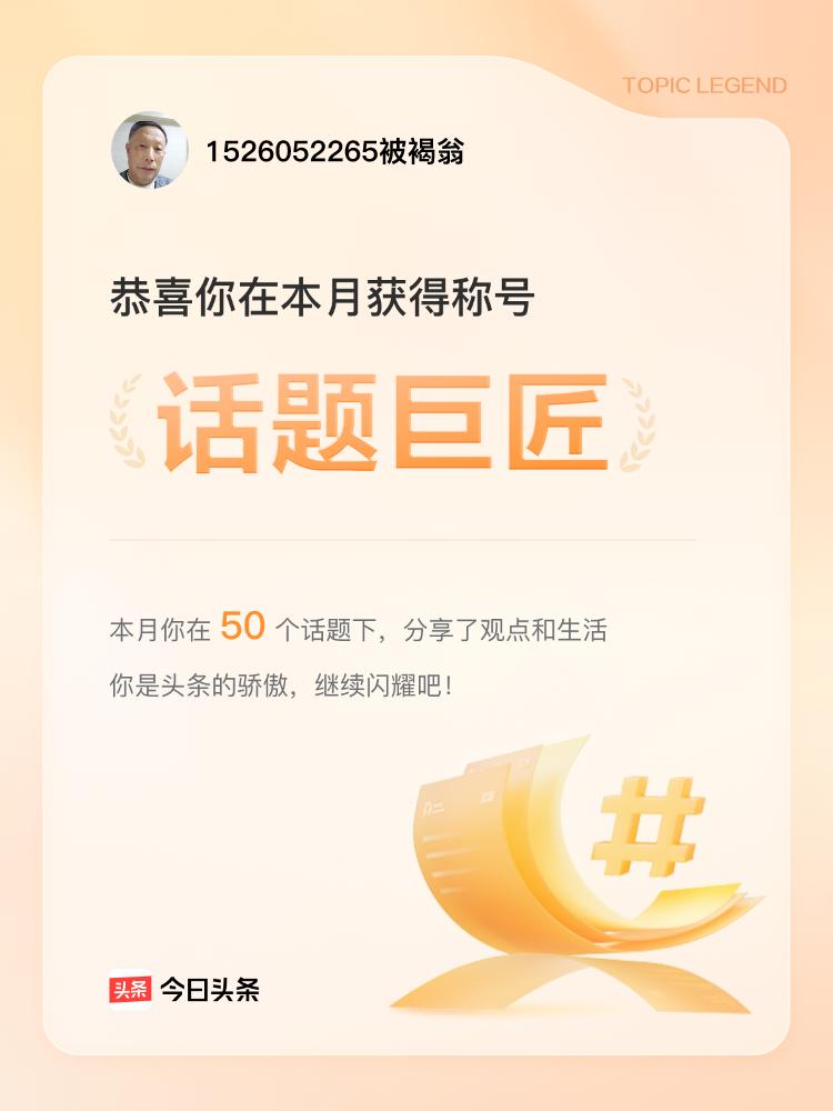 分享我的话题荣誉