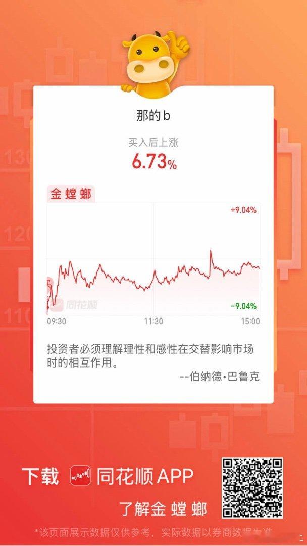 同花顺金 螳 螂买到一只牛股 