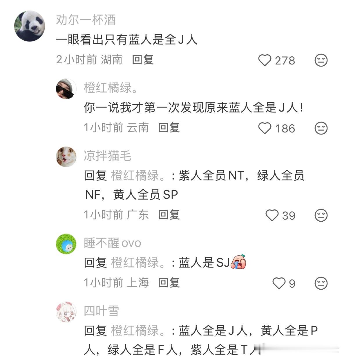 第一次如此直观地感受到mbti 