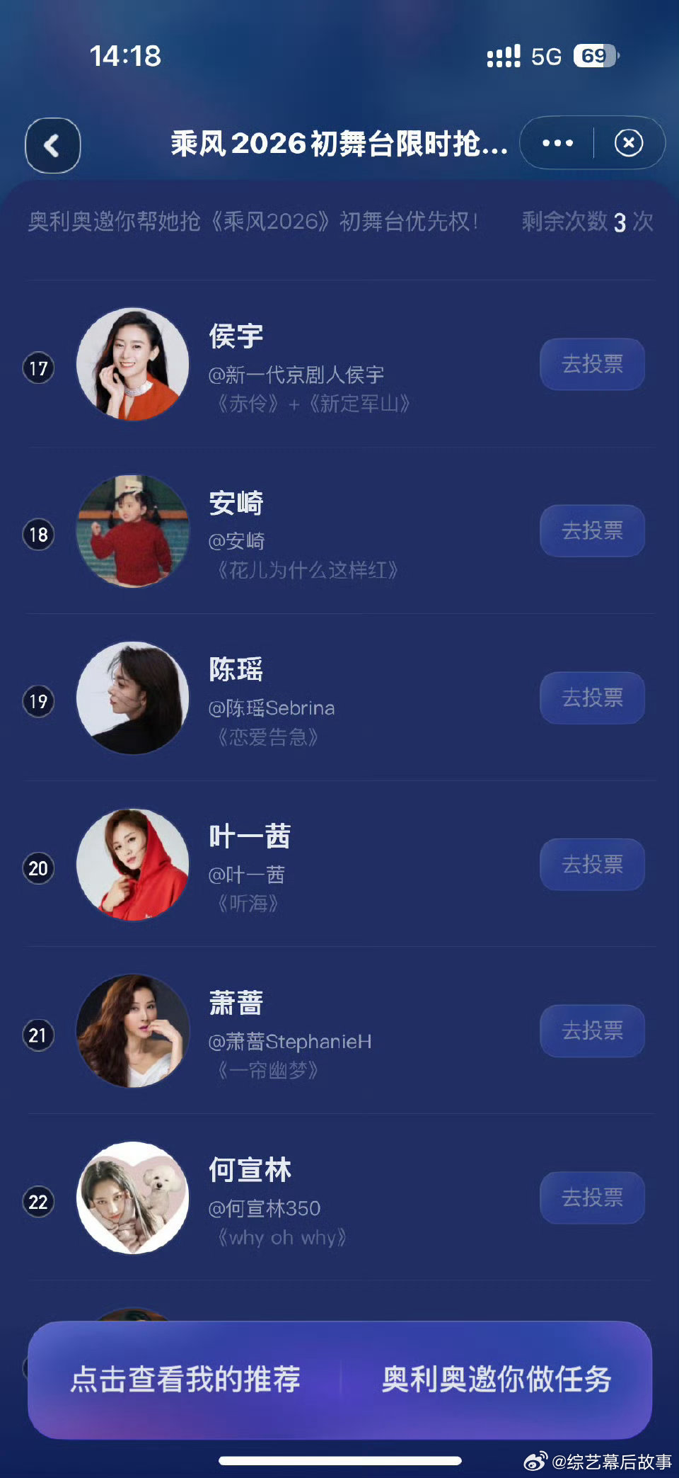 乘风2026投票排名乘风2026 谁懂这一期的含金量！不仅有范玮琪陶昕然，跨界的