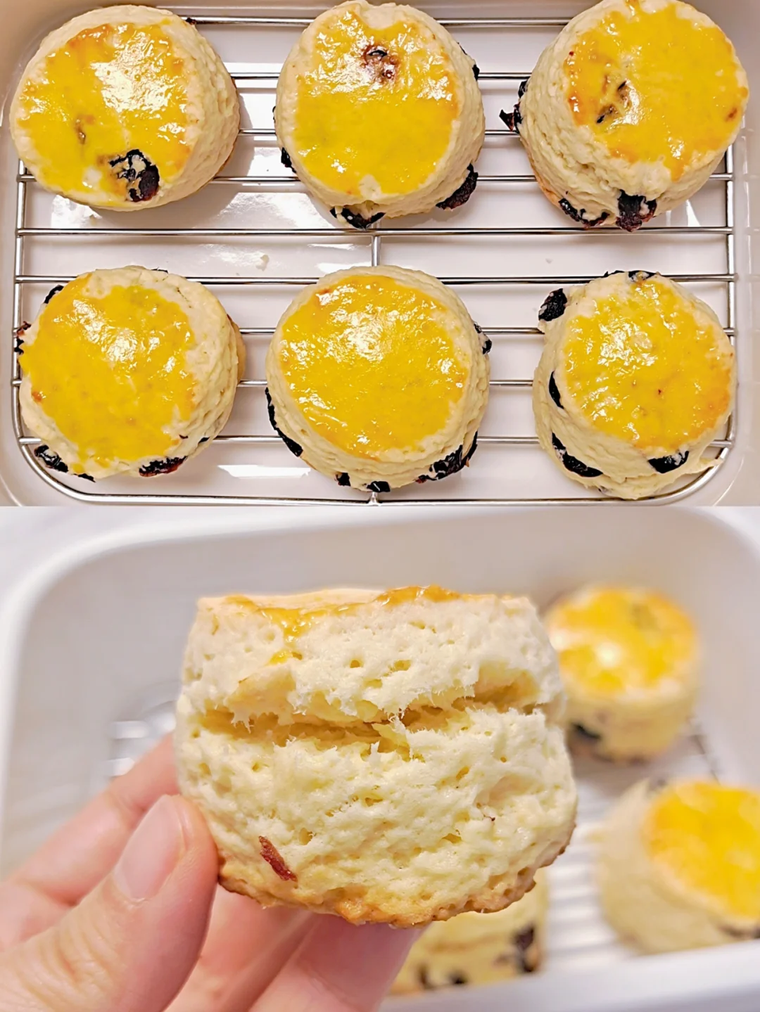 锁死这个配方❗免揉面外酥里软的蔓越莓司康