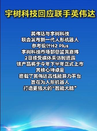 宇树和英伟达合作，使用英伟达的芯片，理由是打造更强大的大脑，但站在实际情况的角度