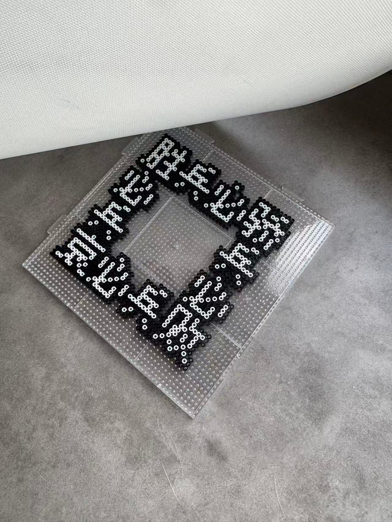 法签拒签后 我让底底老师送我两份拼豆我心情： 