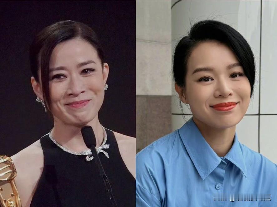 胡杏儿和佘诗曼
就是结婚与不结婚的区别
佘诗曼没有结婚，她可以两边通吃，能来内地