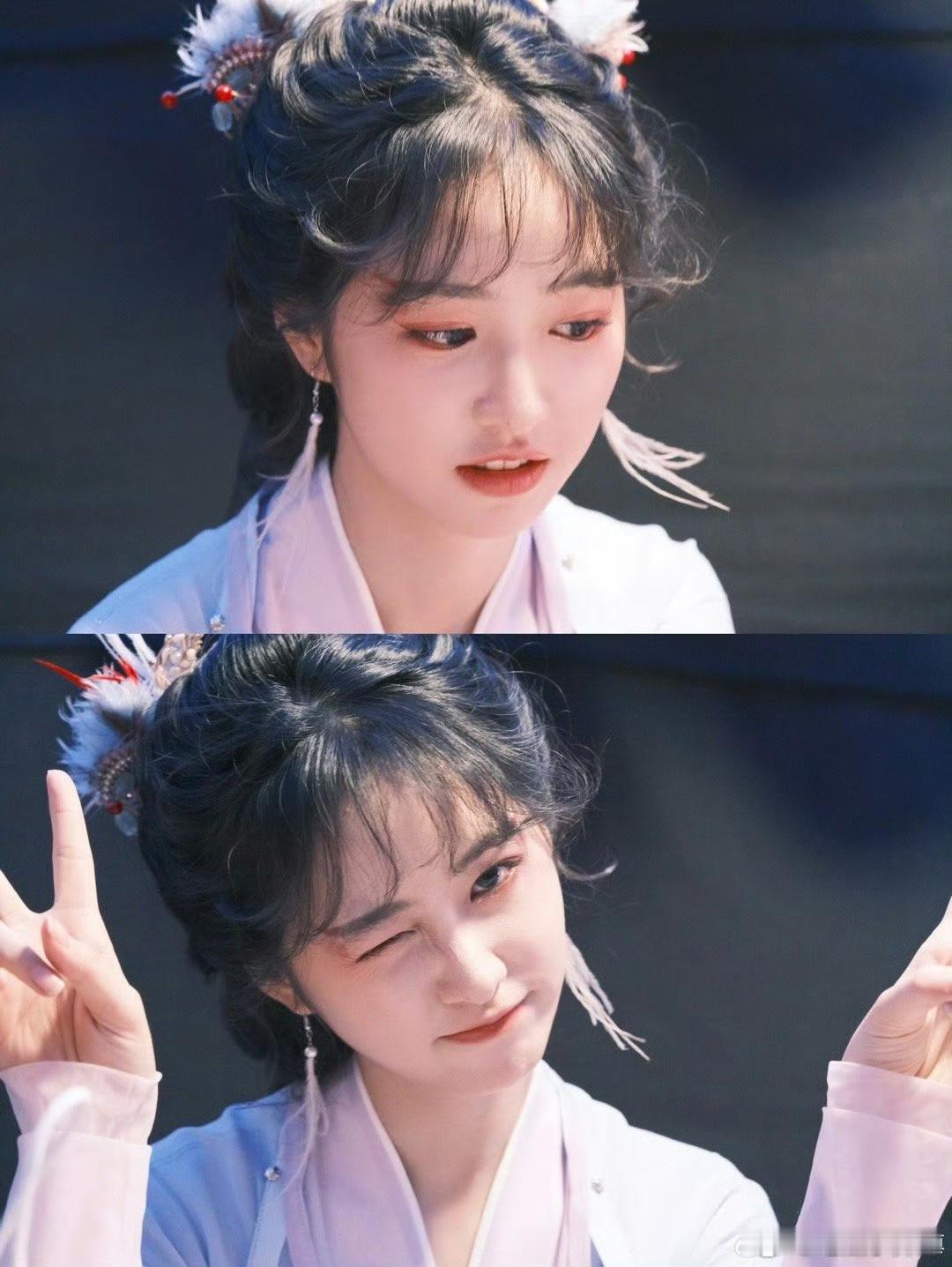 杨肸子明月苍茫的造型跟念无双差不多，都是卷毛。 ​​​