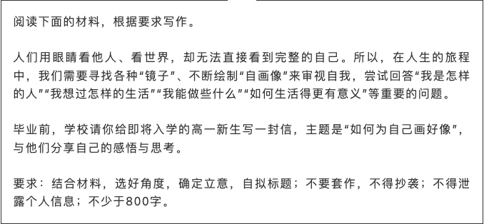 我还记得 2020 年四川高考的语文作文题：《如何为自己画好像》六年过去了当年坐