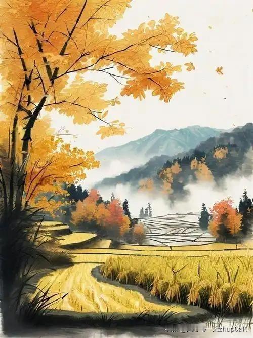 《新秋》
——宋.徐玑
新秋一雨洗林关，
晚色清澄满望间。
风静白云横不断，
山