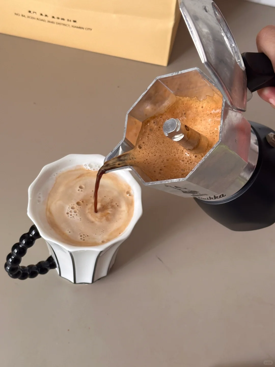 假期第一杯☕️自己煮的好香
