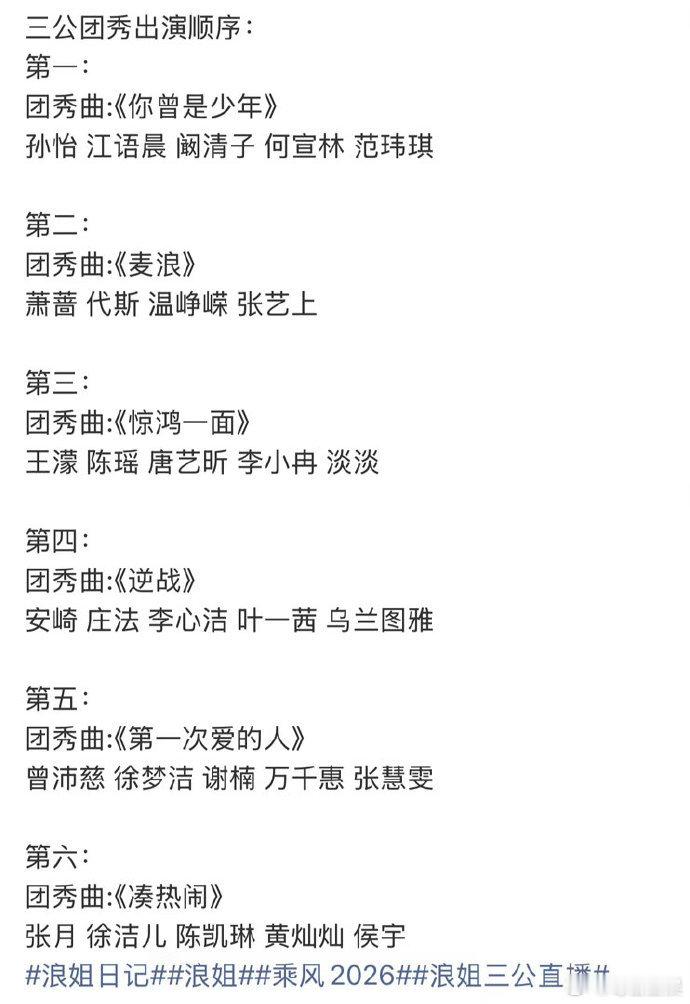 浪姐三公预测浪姐三公排名预测 浪姐三公预测 